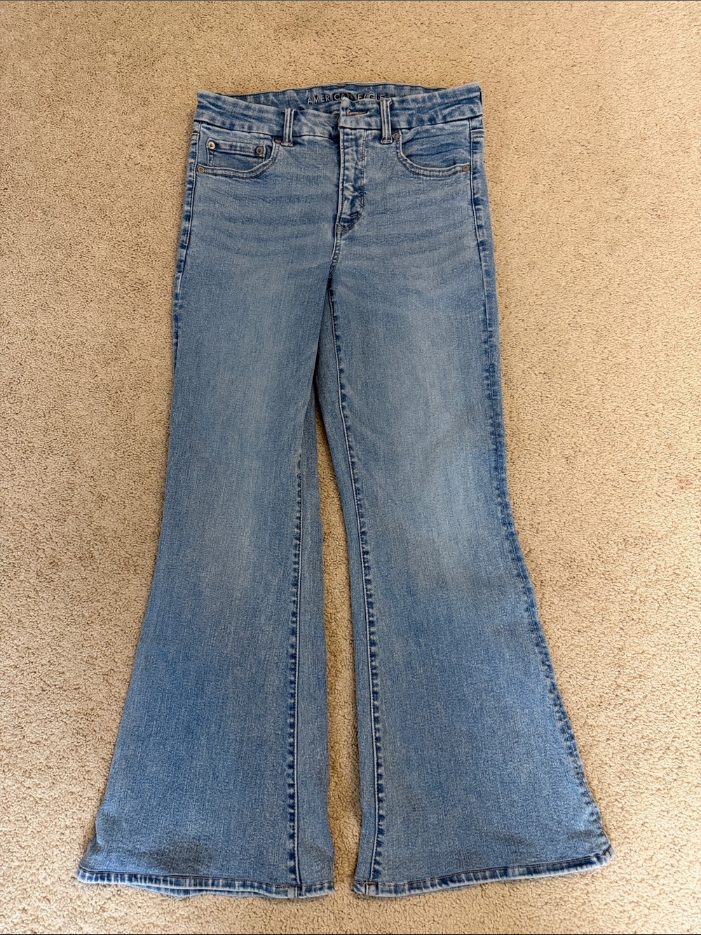 American Eagle super hi rise flare